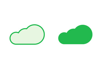 Cloud icon set. cloud vector icon