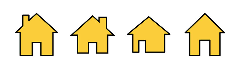 House icon set for web and mobile app. Home sign and symbol