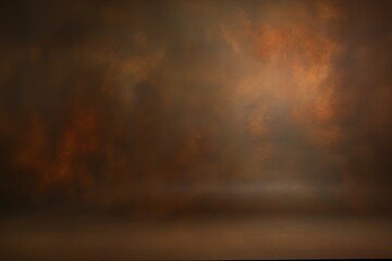 Dark Orange Studio Portrait Background - obrazy, fototapety, plakaty
