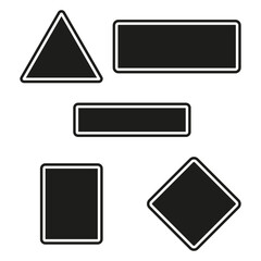 Roadsigns set. Vector illustration. EPS 10.