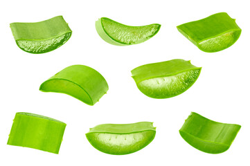 Aloe Vera sliced isolated on white background.