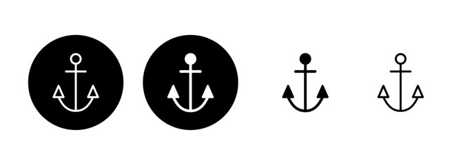 Anchor icon set illustration. Anchor sign and symbol. Anchor marine icon.