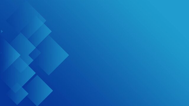 Minimal geometry shapes motion graphics on blue gradient background. Seamless loop animation