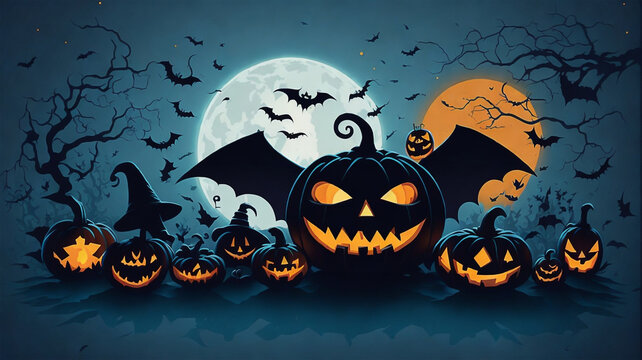 halloween background for poster, banner , wallpaper etc. generative ai 