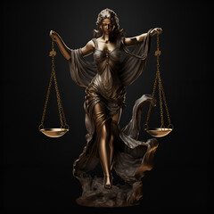Lady Justice Blindfolded with Scales