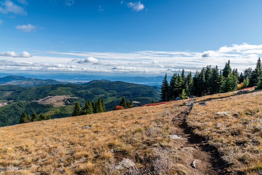 Beautiful Scenic View from the Top of Mount Spokane. Mead, Washington.