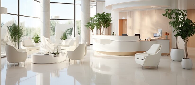 Contemporary dental clinic lobby