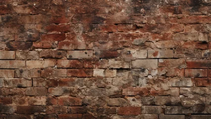 Schilderijen op glas old brick wall background concept © rehan