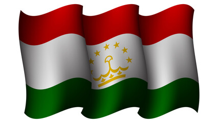 tajikistan waving flag design vector illustration