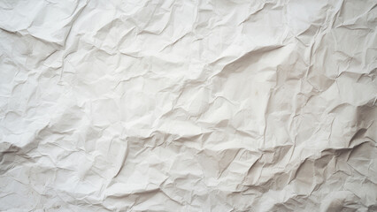 Fototapeta premium White recycled craft paper texture as background. Grey Wrinkled paper texture, Old vintage page or grunge vignette. Pattern rough art creased grunge letter. Hardboard with copy space for tex