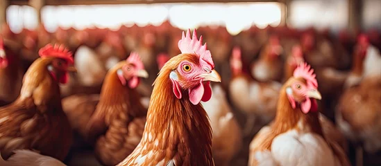 Fototapeten Poultry farm and chicken breeding © 2rogan