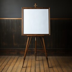 Whiteboard mockup in plain, clean condition with an elegant background, good for business, advertising, companies, social media, inspiration, marketing. Generative Ai Image