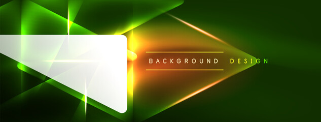 Vibrant Geometric Neon Shiny Line Background. A Bold and Stunning Display of Shapes, Lines, Colors, and Glow, Perfect for Futuristic Modern Designs, Hi-tech Presentations, Technology Web Pages