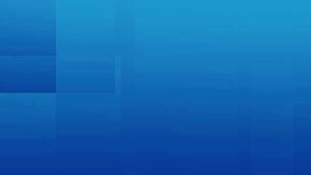 Blue gradient abstract technology background with minimal square shapes. Loop animation