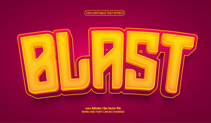 Blast fully editable premium vector text effect