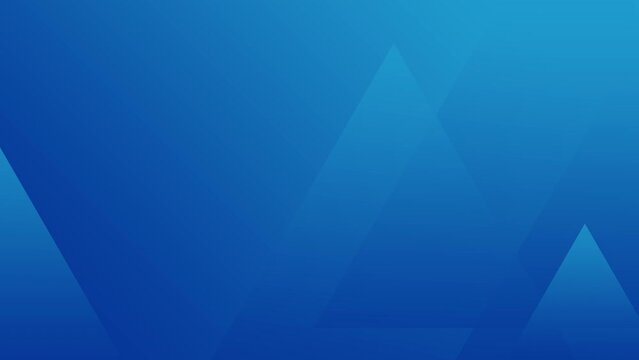 Blue gradient abstract technology background with minimal triangle shapes. Loop animation