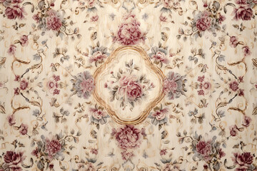 pink and white floral carpet texture