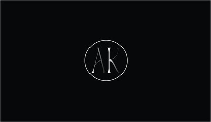 Fototapeta premium AK, KA, A, K Logo Letter Monogram