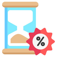 Sand Watch icon often used in design, websites, or applications, banner, flyer to convey specific concepts related to cyber monday, marketing, shopping.