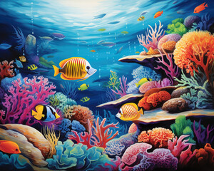 Fototapeta na wymiar Ocean Conservation with Coral Reef