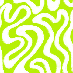 Abstract lines pattern on lime green background. Print for fabrics, printing for stationery, background for designs