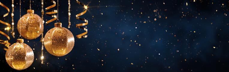 Christmas background with baubles - 656165364