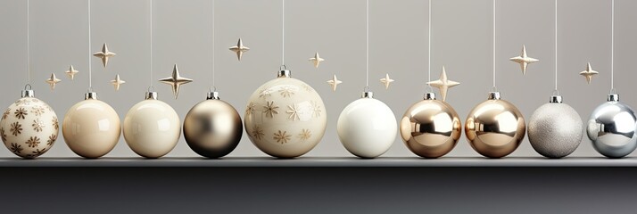 Neutral Minimalist Christmas Ornaments