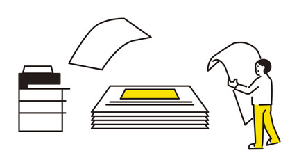 Illustration of making printed matter