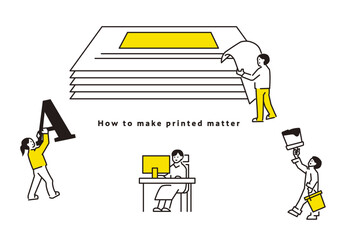 Illustration set for printed matter production