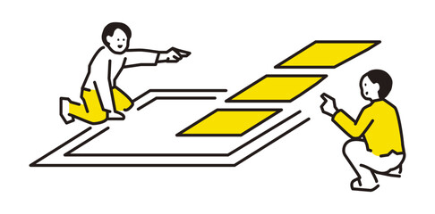 Illustration of a meeting about the composition of a video