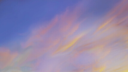 beautiful pink and blue morning or evening sky. relaxing and soothing natural background.