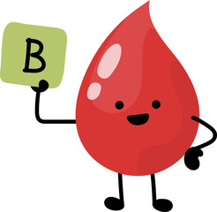 Blood B cartoon illustration