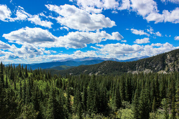 mountains and clouds