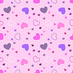 seamless pattern with hearts
