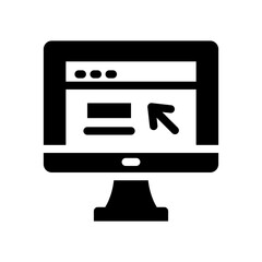 web banner glyph icon illustration vector graphic. Simple element illustration vector graphic, suitable for app, websites, and presentations isolated on white background