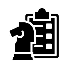 strategy glyph icon illustration vector graphic. Simple element illustration vector graphic, suitable for app, websites, and presentations isolated on white background