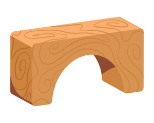 block wooden toy isolated