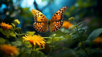 Fototapeta na wymiar Exquisite butterfly in vibrant colors, a natural wonder 