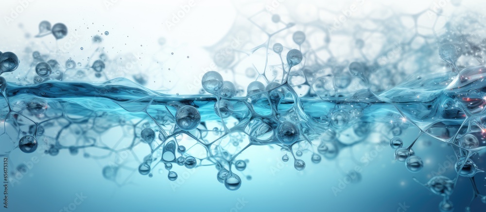 Canvas Prints water with dna molecules rendered in for scientific study