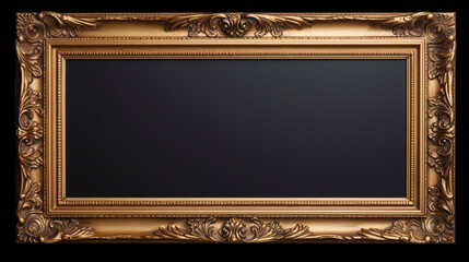 AI art　frame made of gold　ゴールド製のフレーム