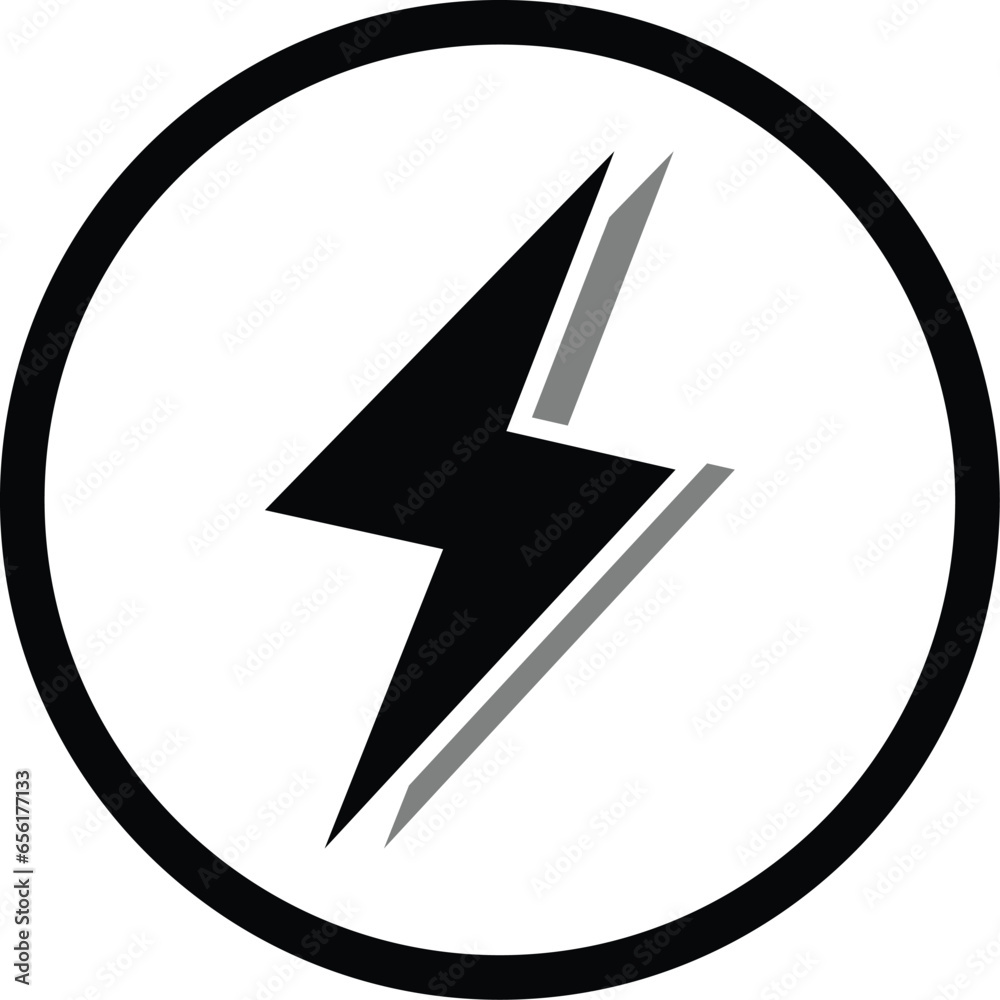 Canvas Prints lightning icon. vector illustration