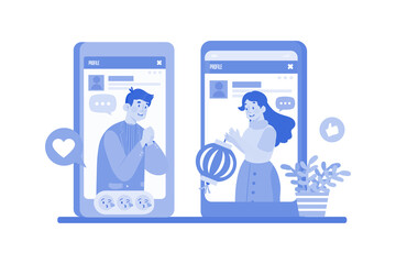 Friends connect and share updates.