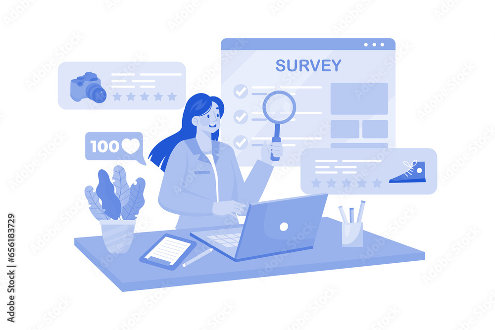 Poster businesses understand customer needs through online surveys.