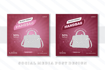 Vector friday super sale social media post banner design template whit 2colors