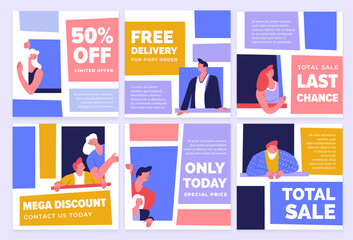 Social media post set for online store sale