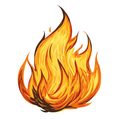 yellow fire, isolate, realistic, holy flame, vector, png, svg , no background, Mystic flames
