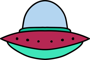 Doodle ufo plane