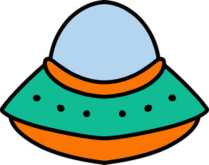 Doodle ufo plane