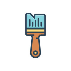 Color illustration  icon for brush 