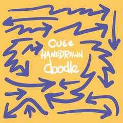 Cute Hand Drawn Doodle Sketchy Arrow Element